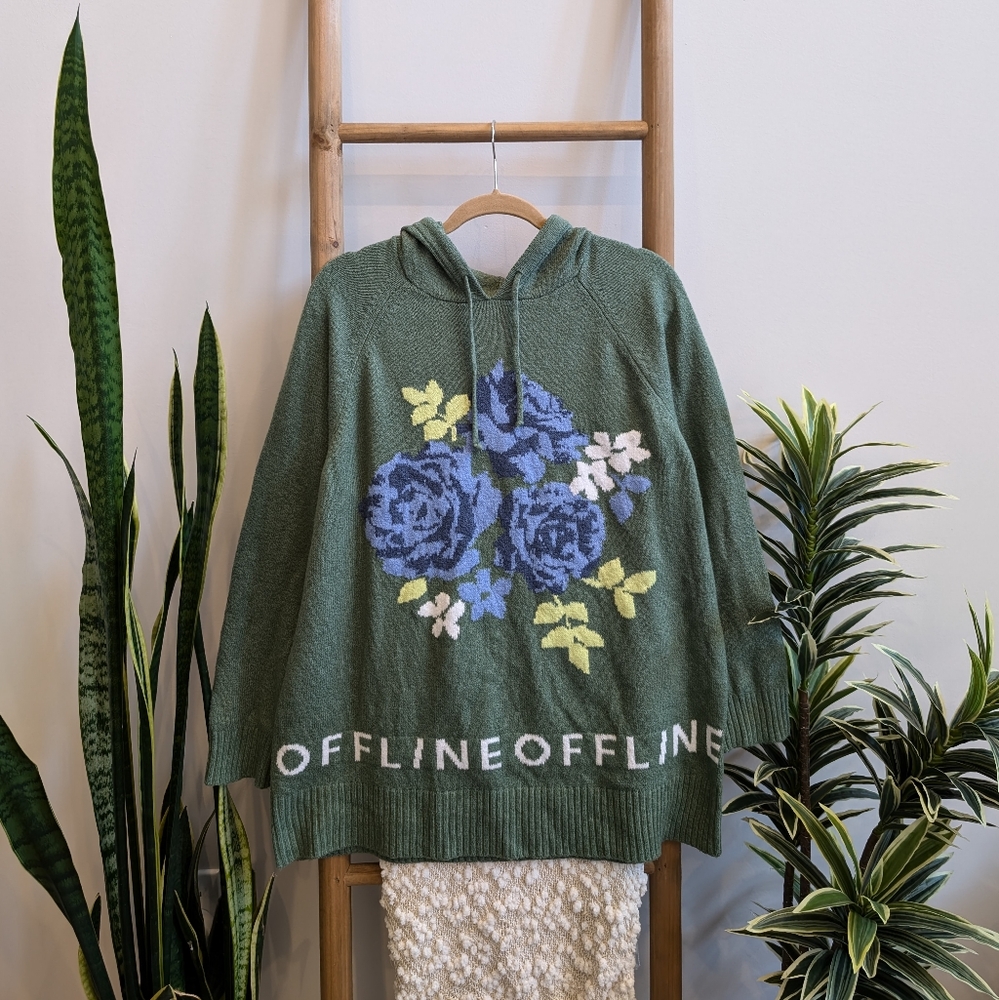 Offline by Aerie Oversized Knit Hoodie